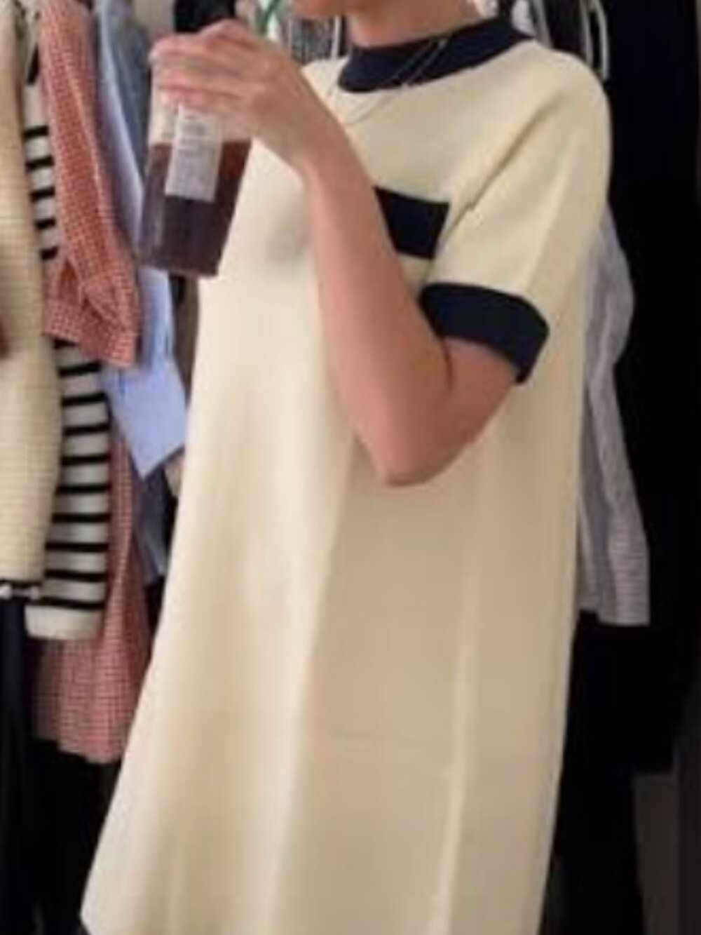 Tuckernuck Merritt Two Tone Knit Dress w/Navy Trim XL